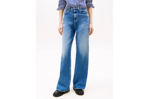 Tommy Jeans Claire High Waist Wide Leg Παντελόνι Τζιν Γυναικείο (DW0DW20048 1A5)