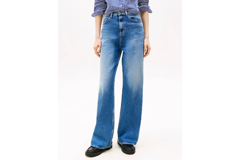 Tommy Jeans Claire High Waist Wide Leg Γυναικείο Παντελόνι Τζιν