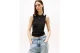 Tommy Jeans Ribbed Slim Halterneck Γυναικεία Αμάνικη Μπλούζα Μαύρη
