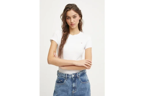 Tommy Jeans Slim C-Neck T-Shirt Γυναικείο (DW0DW20459 YBL)