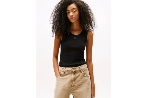 Tommy Jeans Essential Rib Μπλούζα Αμάνικη Γυναικεία (DW0DW20673 BDS)