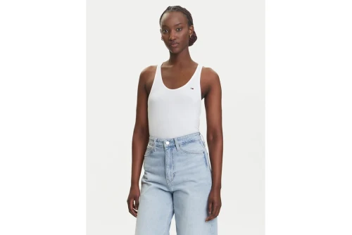 Tommy Jeans Soft Rib Regular Fit Μπλούζα Αμάνικη Γυναικεία (DW0DW20917 YBL)