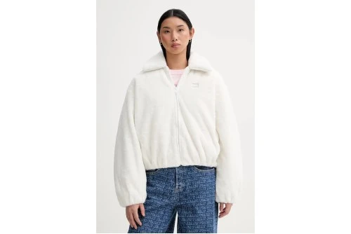 Tommy Jeans Badge Faux Fur Bomber Γούνα Συνθετική Γυναικεία (DW0DW21669 YBH)