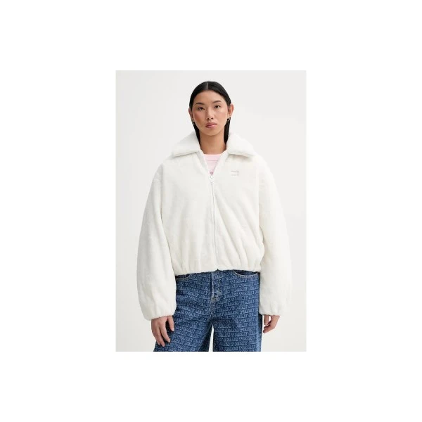 Tommy Jeans Badge Faux Fur Bomber Γούνα Συνθετική Γυναικεία (DW0DW21669 YBH)