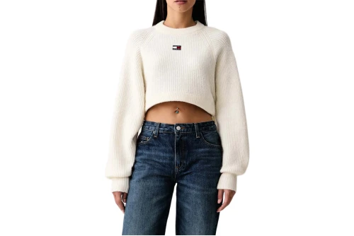Tommy Jeans Badge Crop With Alpaca Πουλόβερ Γυναικείο (DW0DW22024 YBH)