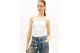 Tommy Jeans Slim Bandeau Rib Γυναικείο Αμάνικο Top Εκρού