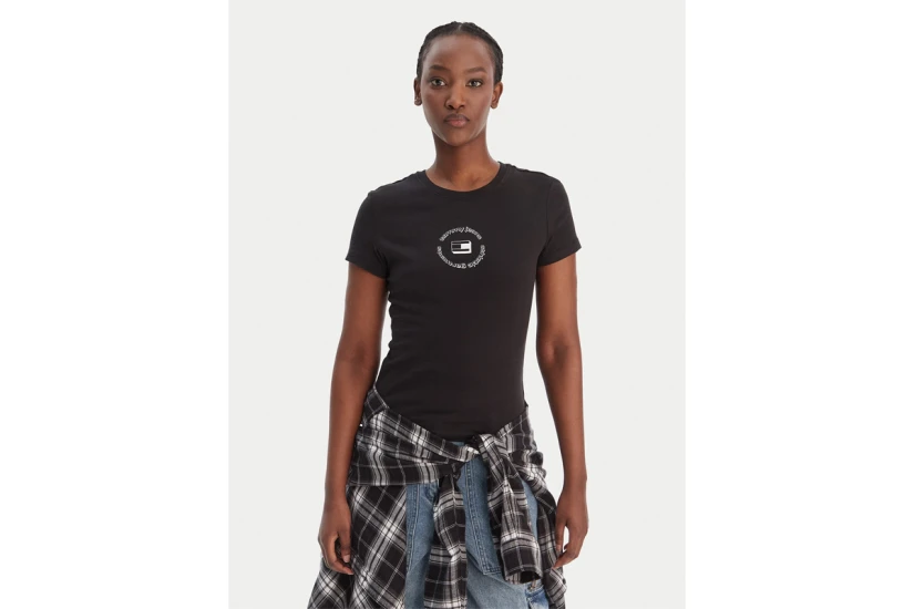 Tommy Jeans Slim Essential Logo 1 Γυναικείο Κοντομάνικο T-Shirt
