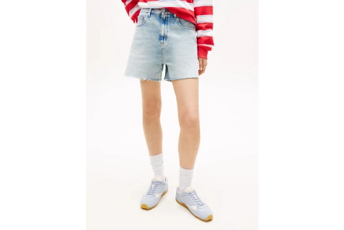 Tommy Jeans Faded Straight Leg Mom Σορτς Τζιν Γυναικείο (DW0DW22694 1AB)