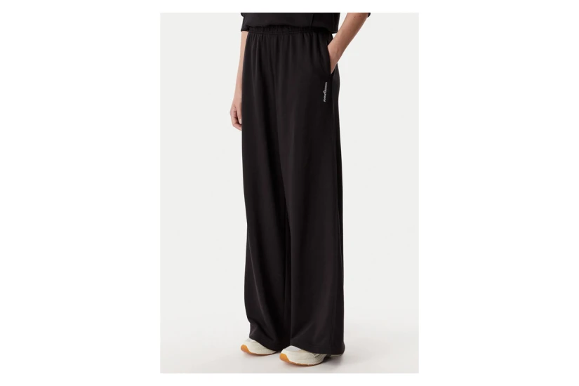Tommy Jeans Wide Leg Γυναικείο Παντελόνι Φόρμας Μαύρο