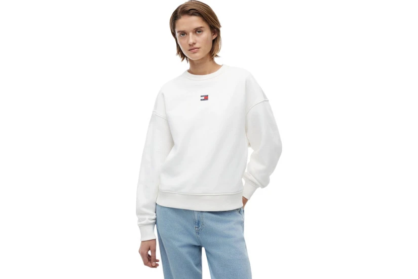 Tommy Jeans Badge Crew Μπλούζα Με Λαιμόκοψη Γυναικεία (DW0DW23297 YBL)