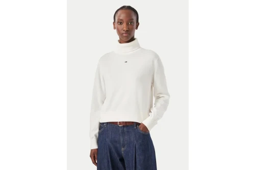 Tommy Jeans Essential Πλεκτή Μπλούζα Με Ψηλό Λαιμό Γυναικεία (DW0DW23361 YBH)