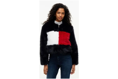 Tommy Jeans Flag Colour-Blocked Γουνάκι Συνθετικό Γυναικείο (DW0DW23428 C1G)