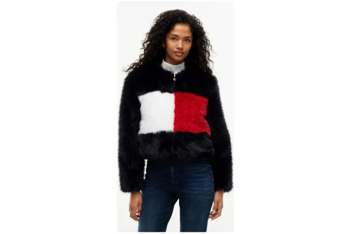 Tommy Jeans Flag Colour-Blocked Γουνάκι Συνθετικό Γυναικείο (DW0DW23428 C1G)