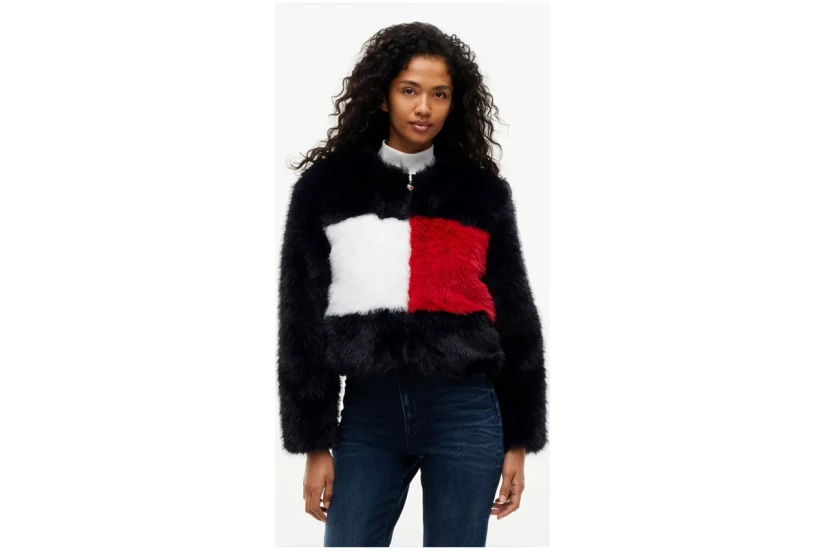 Tommy Jeans Flag Colour-Blocked Γουνάκι Συνθετικό Γυναικείο (DW0DW23428 C1G)