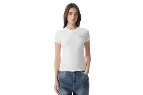 Tommy Jeans Logo Slim Jersey T-Shirt Γυναικείο (DW0DW23479 YBL)
