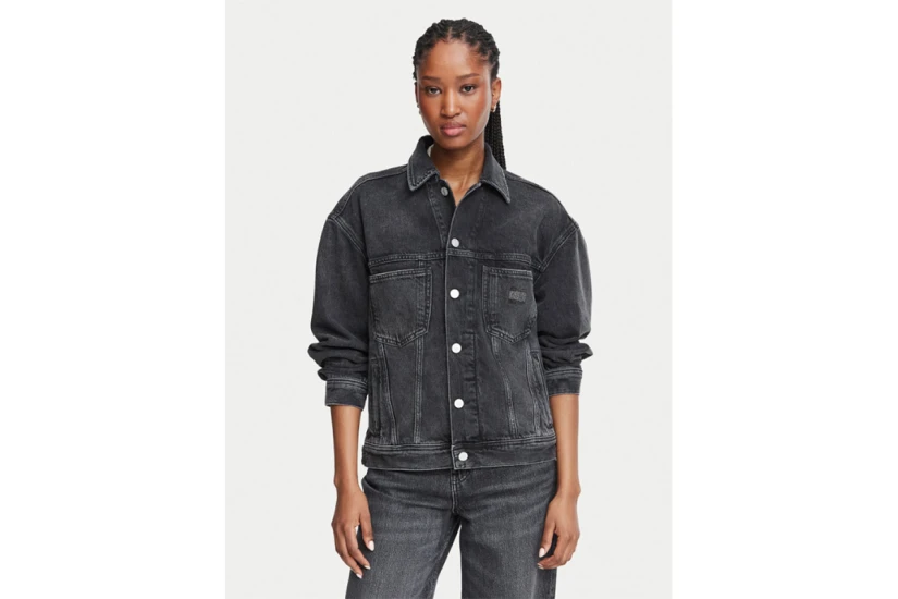 Tommy Jeans Back Rhinestone Logo Μπουφάν Τζιν Γυναικείο (DW0DW23574 1BZ)
