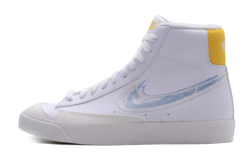 Nike Blazer Mid 77 Παιδικά Sneakers Λευκά, Ασημί, Κίτρινα