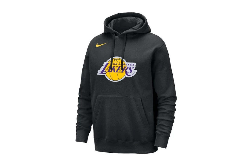 Nike NBA Los Angeles Lakers Ανδρικό Φούτερ με Κουκούλα Μαύρο