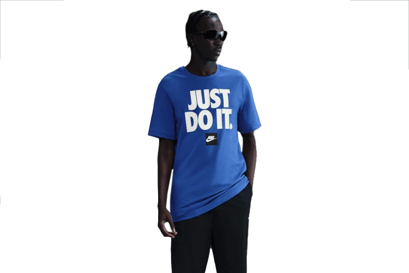 Nike Sportswear Just Do It Ανδρικό Κοντομάνικο T-Shirt Ρουά, Λευκό