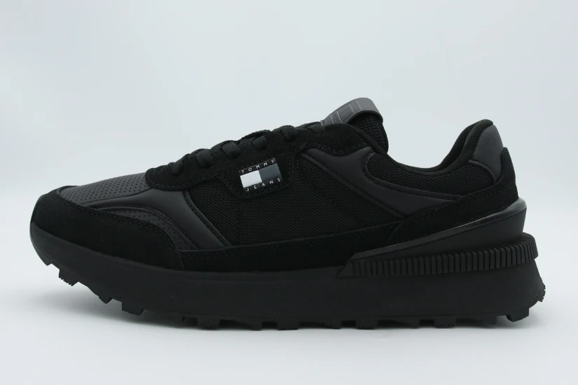 Tommy Jeans Mix Runner Ανδρικά Sneakers Μαύρα