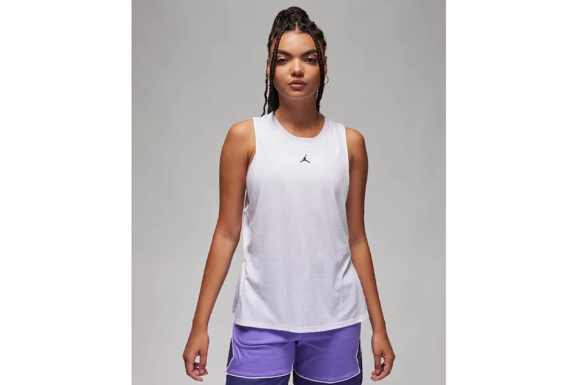 Jordan Sport Diamond Γυναικεία Αθλητική Αμάνικη Μπλούζα Λευκή