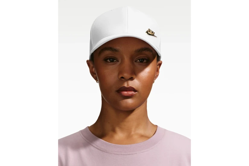 Nike Dri-FIT Club Structured Metal Logo Καπέλο Strapback Λευκό