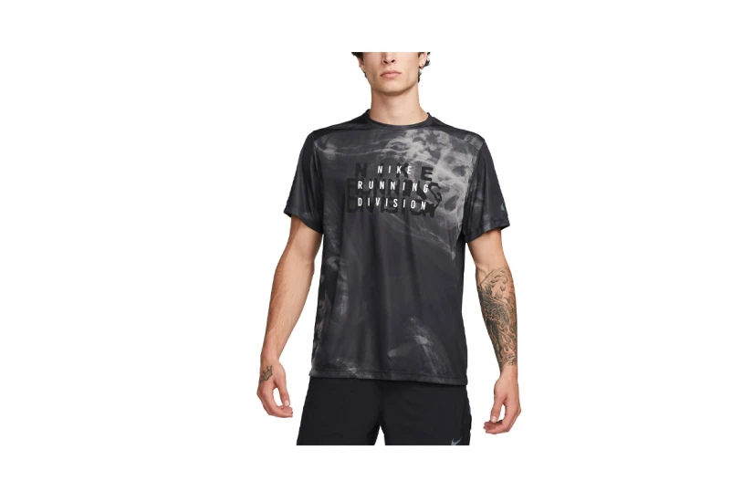 Nike Dri-FIT Ανδρικό Κοντομάνικο T-Shirt Ανθρακί, Γκρι Ανοιχτό