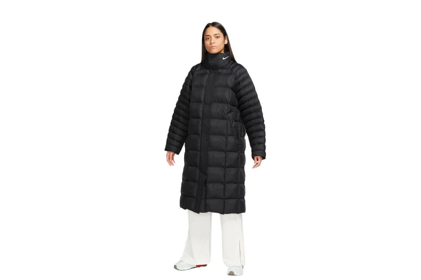 Nike Sportswear Swoosh PrimaLoft Γυναικείο Puffer Μπουφάν Μαύρο