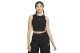 Nike Sportswear Chill Knit Γυναικείο Αμάνικο Crop Top Μαύρο