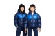 Nike Παιδικό Puffer Μπουφάν με Κουκούλα Μπλε Σκούρο & Ρουά