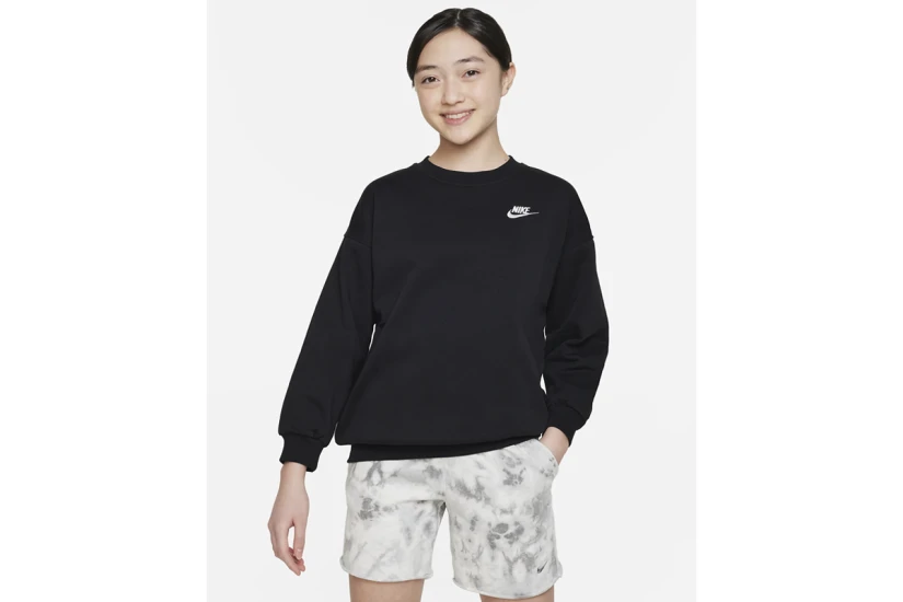 Nike Sportswear Club Fleece Παιδική Μακρυμάνικη Μπλούζα Μαύρη