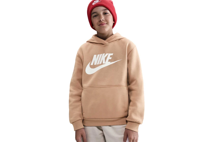 Nike Sportswear Club Fleece Παιδικό Φούτερ με Κουκούλα Μπεζ