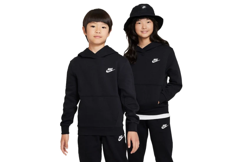 Nike Sportswear Club Fleece Παιδικό Φούτερ Με Κουκούλα Μαύρο