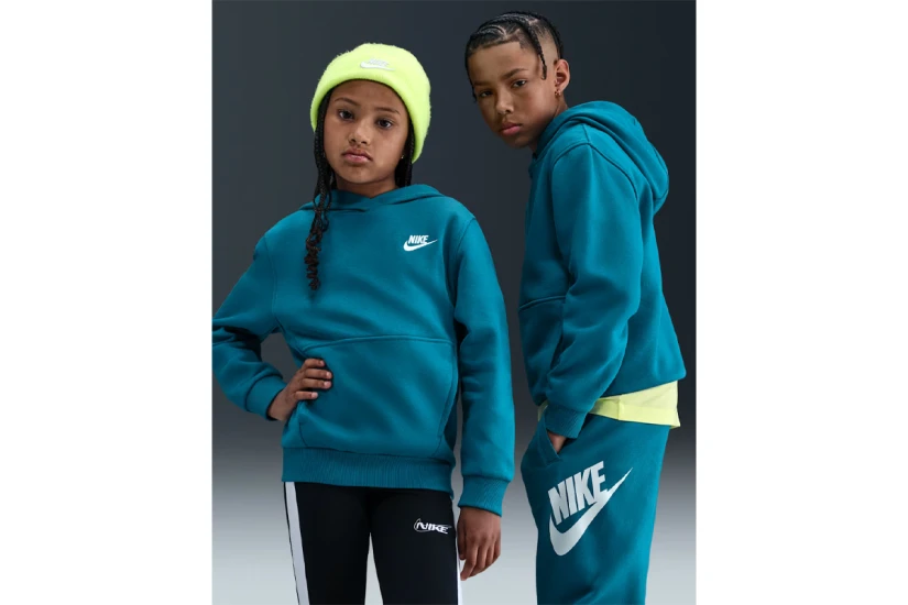 Nike Sportswear Club Fleece Παιδικό Φούτερ Με Κουκούλα Πετρόλ