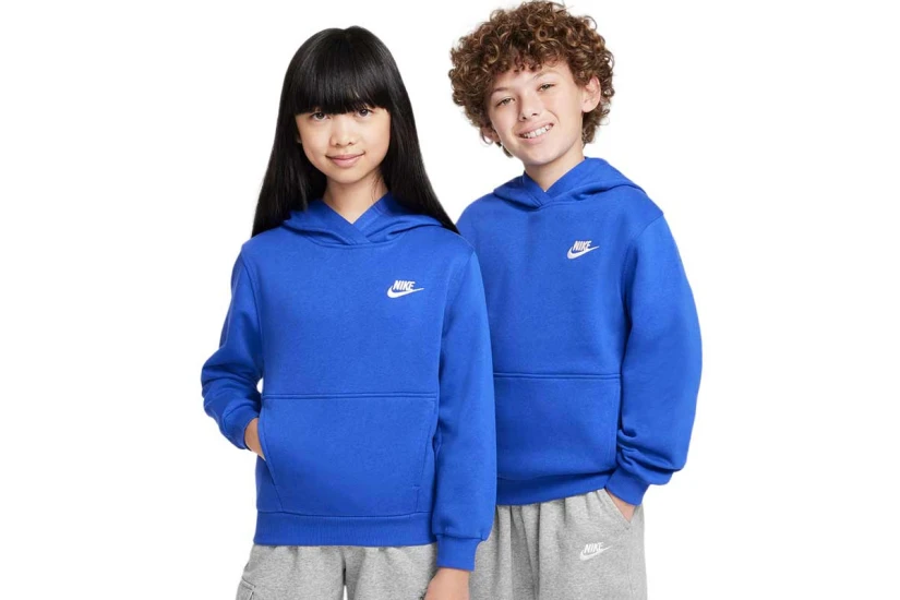Nike Club Fleece Παιδικό Φούτερ Με Κουκούλα Ρουά