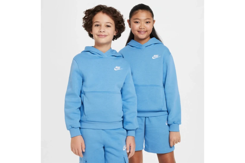 Nike Sportswear Club Fleece Παιδικό Φούτερ με Κουκούλα Σιέλ