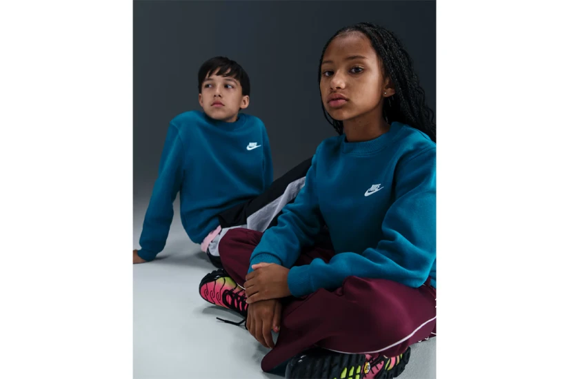 Nike Sportswear Club Fleece Παιδική Μακρυμάνικη Μπλούζα Πετρόλ