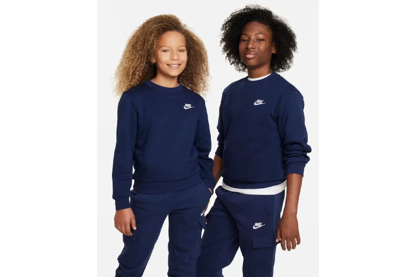 Nike Sportswear Club Fleece Παιδικό Φούτερ Με Κουκούλα Μπλε Σκούρο