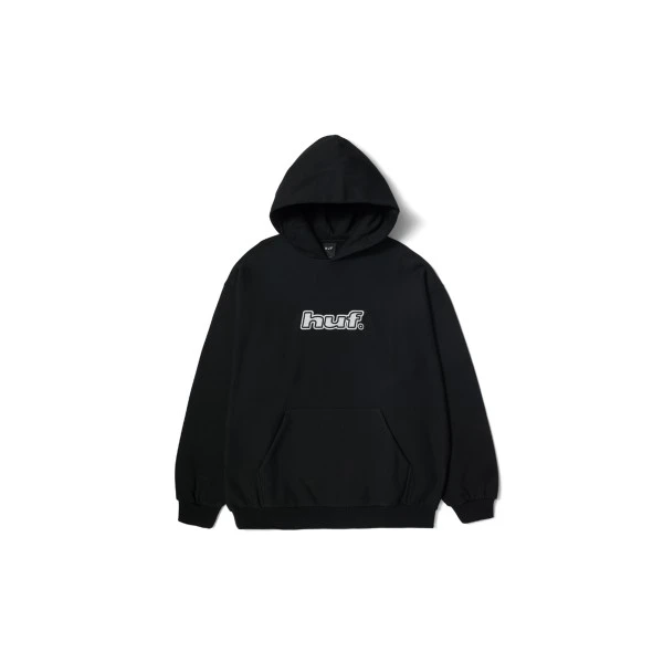 Huf Logo Applique Fle Hoodie Ανδρικό (FL00229 BLACK)