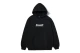 Huf Logo Applique Fleece Ανδρικό Φούτερ Με Κουκούλα Μαύρο