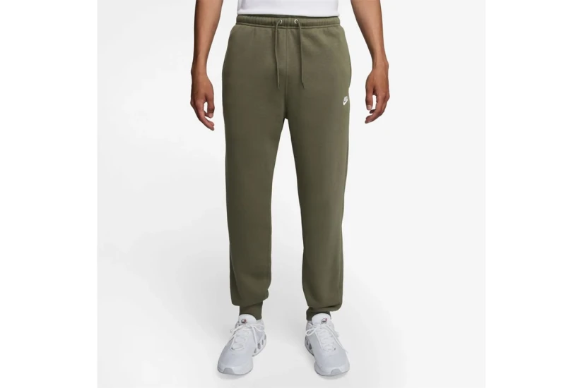 Nike Club Fleece Ανδρικό Παντελόνι Φόρμας Λαδί