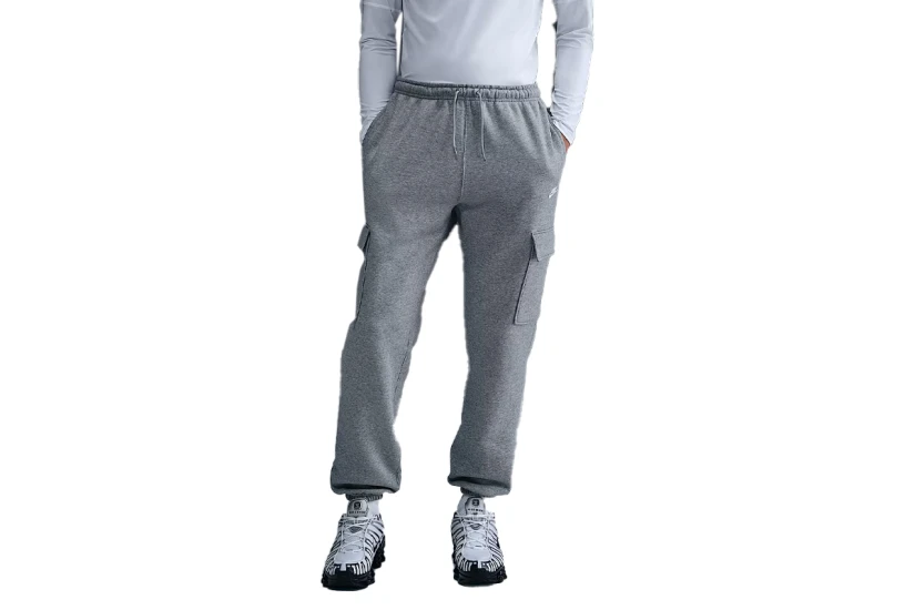Nike Club Fleece Ανδρικό Παντελόνι Φόρμας Cargo Γκρι