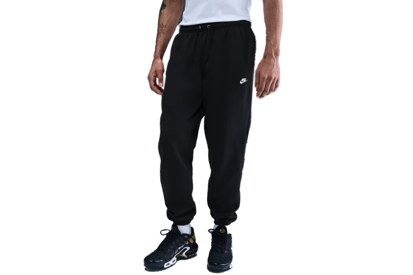 Nike Club Cuffed Brushed Fleece Ανδρικό Παντελόνι Φόρμας Μαύρο