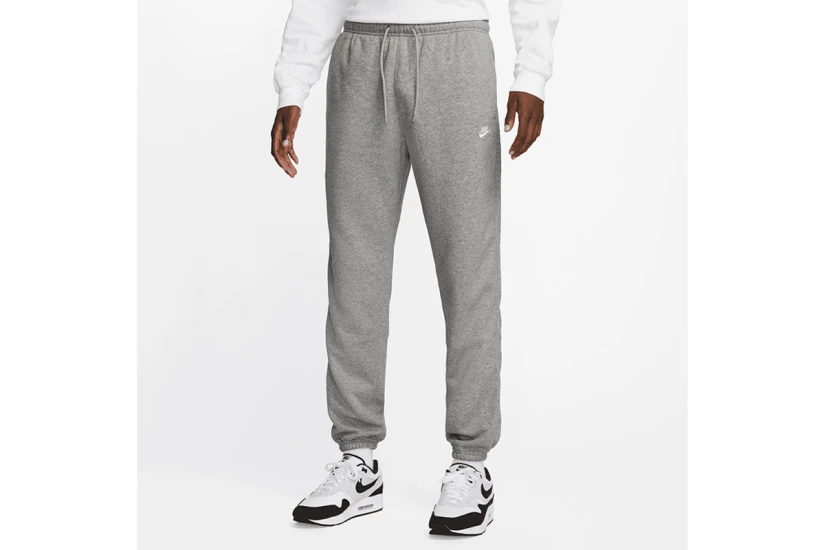 Nike Club Cuffed Brushed Fleece Ανδρικό Παντελόνι Φόρμας Γκρι