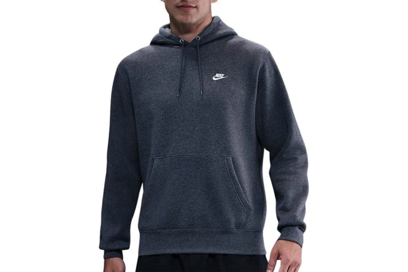 Nike Club Fleece Ανδρικό Φούτερ Με Κουκούλα Γκρι