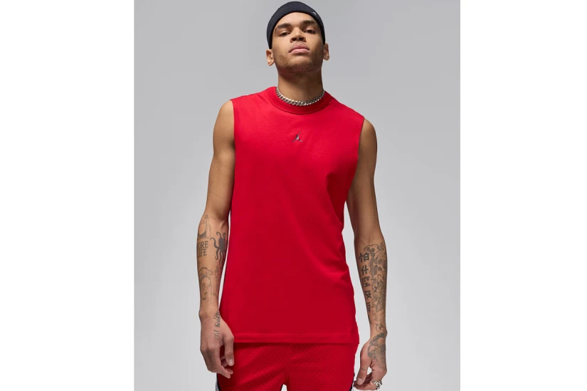 Jordan Sport Dri-FIT Ανδρική Αμάνικη Μπλούζα Κόκκινη