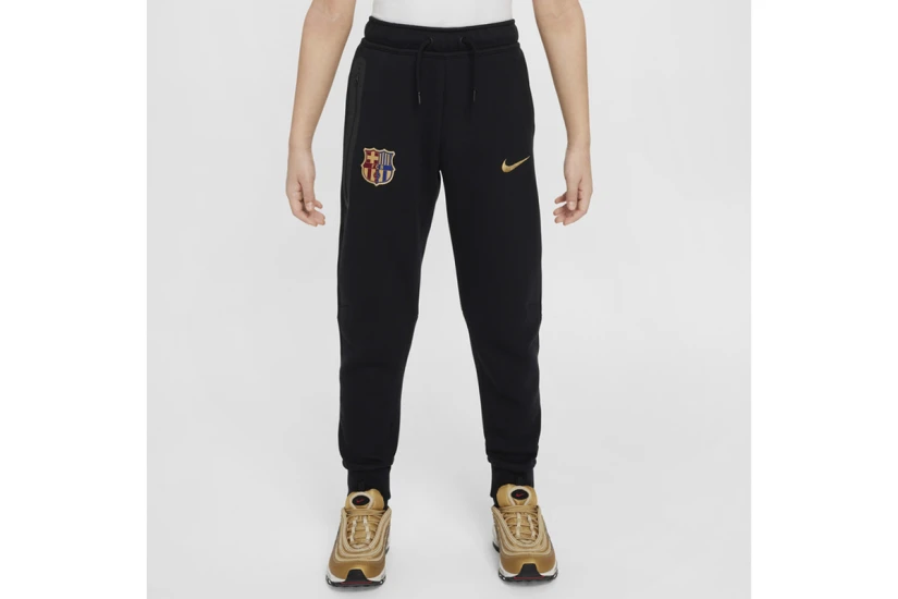 Nike F.C. Barcelona Tech Fleece Παιδικό Παντελόνι Φόρμας Μαύρο