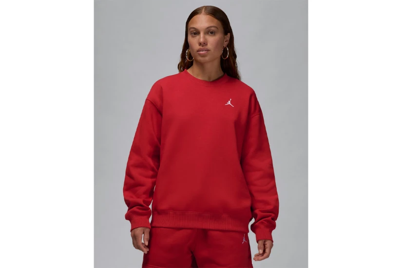 Jordan Brooklyn Fleece Γυναικεία Μακρυμάνικη Μπλούζα Κόκκινη