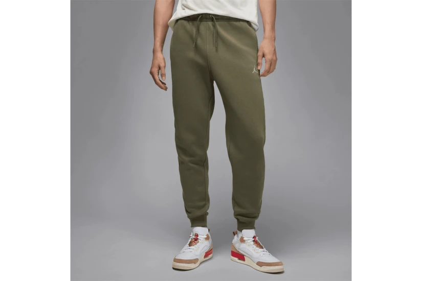 Jordan Brooklyn Fleece Ανδρικό Παντελόνι Φόρμας Χακί