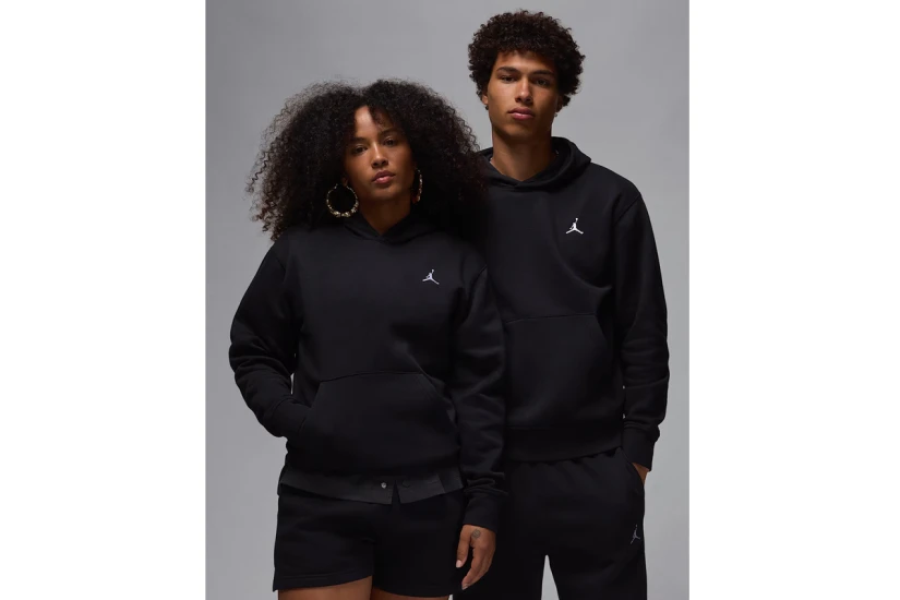 Jordan Brooklyn Fleece Ανδρικό Φούτερ με Κουκούλα Μαύρο